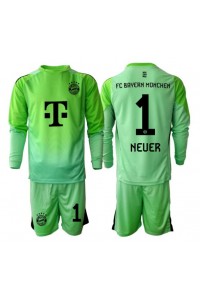 Bayern Munich Manuel Neuer #1 Maalivahti Jalkapallovaatteet Lasten Kotipeliasu 2025-26 Pitkähihainen (+ Lyhyet housut)